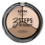NYX Professional Makeup 3 Steps To Sculpt Kontúrovacia paletky pre ženy 15 g Odtieň 01 Fair