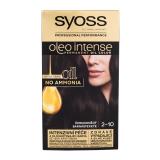 Syoss Oleo Intense Permanent Oil Color Farba na vlasy pre ženy 50 ml Odtieň 2-10 Black Brown poškodená krabička