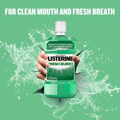 Listerine Fresh Burst Mouthwash Ústna voda 500 ml