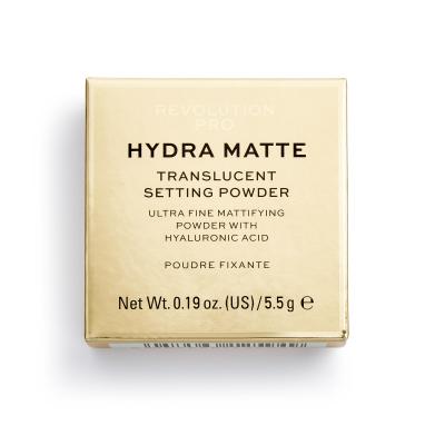 Revolution Pro Hydra Matte Setting Powder Púder pre ženy 5,5 g Odtieň Translucent