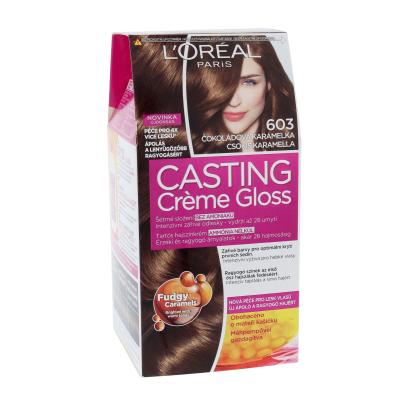 L&#039;Oréal Paris Casting Creme Gloss Farba na vlasy pre ženy 48 ml Odtieň 603 Chocolate Caramel
