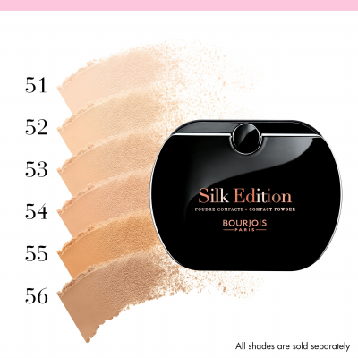 BOURJOIS Paris Silk Edition Compact Powder Púder pre ženy 9,5 g Odtieň 54 Rose Beige