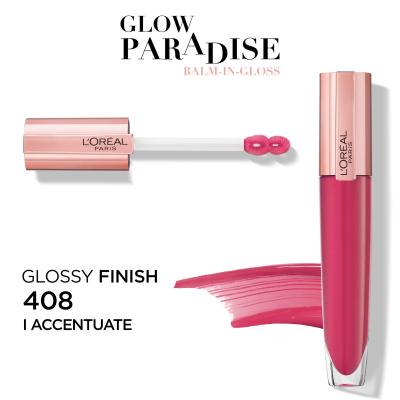 L&#039;Oréal Paris Glow Paradise Balm In Gloss Lesk na pery pre ženy 7 ml Odtieň 408 I Accentuate