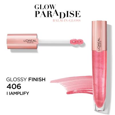L&#039;Oréal Paris Glow Paradise Balm In Gloss Lesk na pery pre ženy 7 ml Odtieň 406 I Amplify