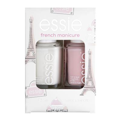 Essie French Manicure Darčeková kazeta lak na nechty 13,5 ml + lak na nechty 13,5 ml Mademoiselle