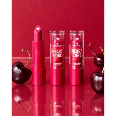 Essence Heart Core Fruity Lip Balm Balzam na pery pre ženy 3 g Odtieň 01 Crazy Cherry