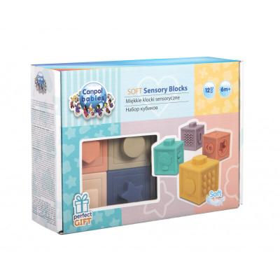 Canpol babies Sensory Soft Blocks Hračka pre deti 12 ks