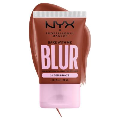NYX Professional Makeup Bare With Me Blur Tint Foundation Make-up pre ženy 30 ml Odtieň 20 Deep Bronze