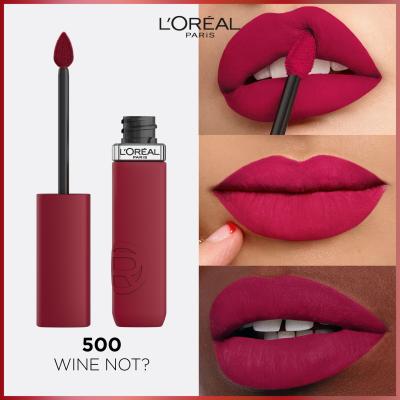 L&#039;Oréal Paris Infaillible Matte Resistance Lipstick Rúž pre ženy 5 ml Odtieň 500 Wine Not?