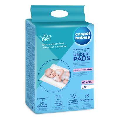 Canpol babies Ultra Dry Multifunctional Disposable Underpads 60 x 60 cm Prebaľovacia podložka pre ženy 10 ks