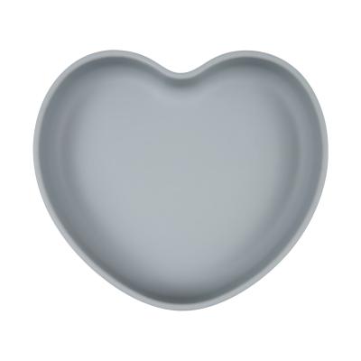 Canpol babies Silicone Suction Plate Heart Grey Riad pre deti 300 ml