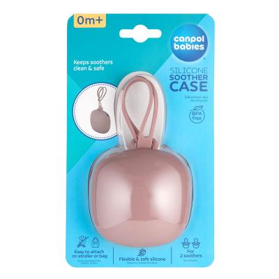 Canpol babies Silicone Soother Case Pink Púzdro na cumlík pre deti 1 ks
