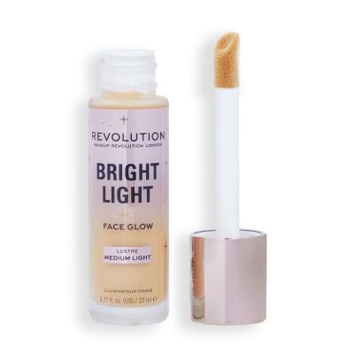 Makeup Revolution London Bright Light Face Glow Make-up pre ženy 23 ml Odtieň Lustre Medium Light
