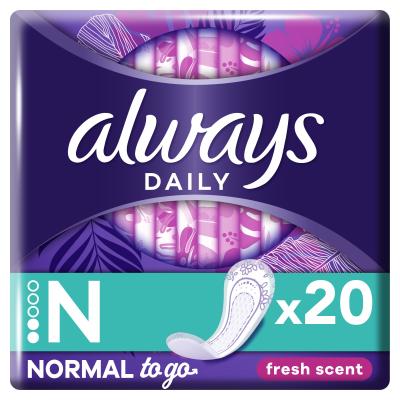 Always Daily Fresh Normal Fresh Scent To Go Slipová vložka pre ženy Set