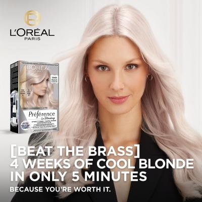 L&#039;Oréal Paris Préférence Le Blonding Toner Farba na vlasy pre ženy 60 ml Odtieň Platinum Pearl