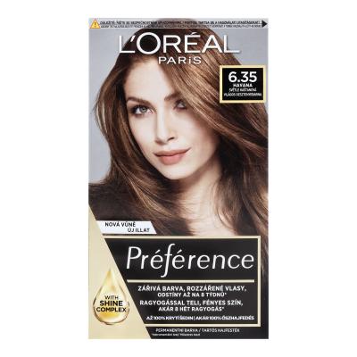 L'Oréal Paris Préférence Récital Farba na vlasy pre ženy 60 ml Odtieň 6.35 Havane