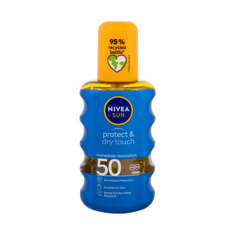 Nivea Sun Protect &amp; Dry Touch Invisible Spray SPF50 Opaľovací prípravok na telo 200 ml