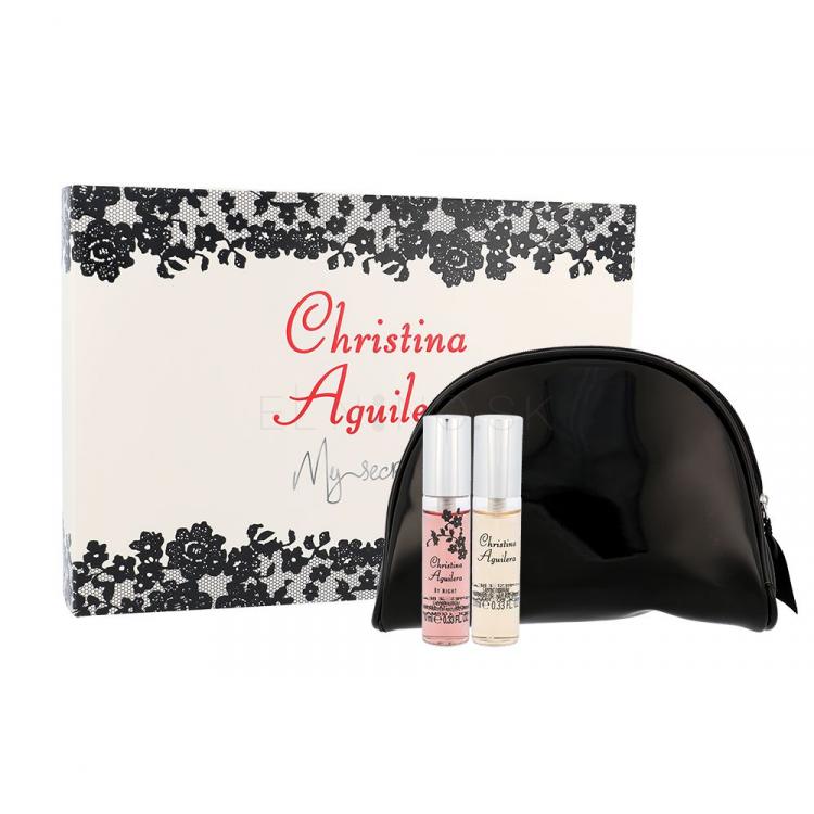 Christina Aguilera Mini Set Darčeková kazeta edp Christina Aguilera 10 ml + edp Christina Aguilera By Night 10 ml + kozmetická taška