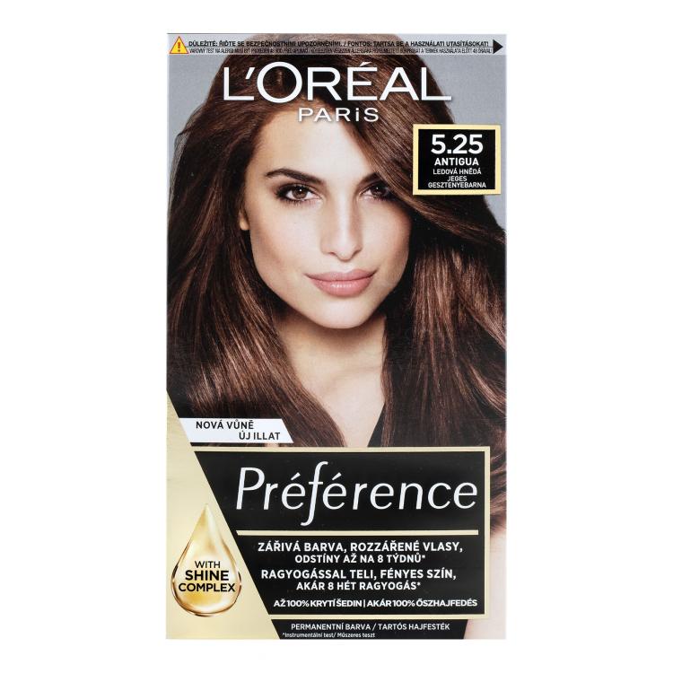 L&#039;Oréal Paris Préférence Farba na vlasy pre ženy 60 ml Odtieň 5,25-M2 Antigua