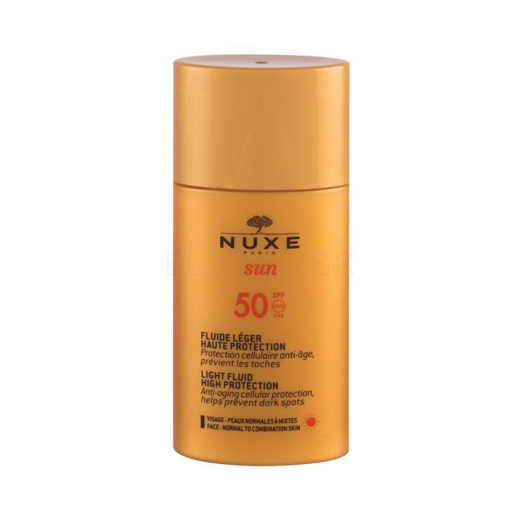 NUXE Sun Light Fluid SPF50 Opaľovací prípravok na tvár 50 ml