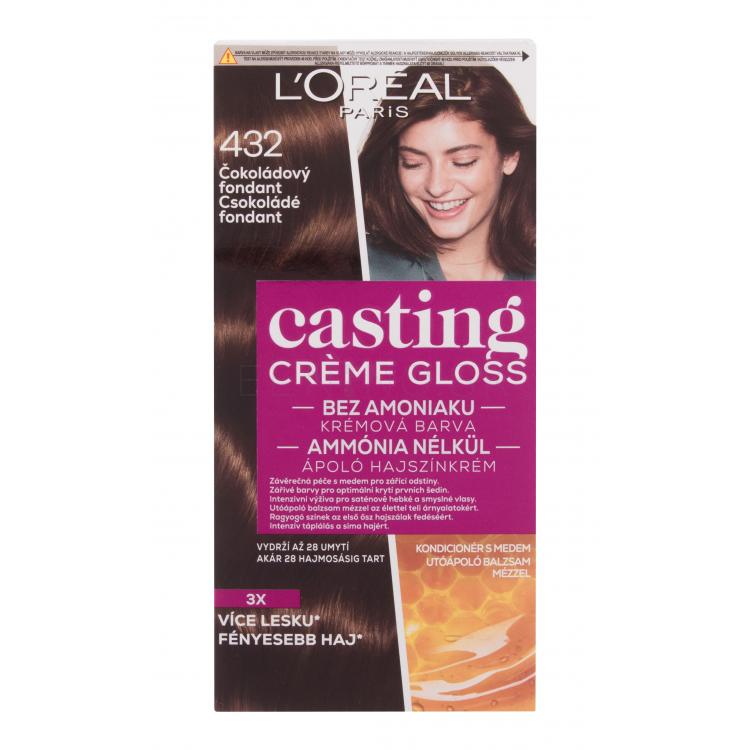 L&#039;Oréal Paris Casting Creme Gloss Farba na vlasy pre ženy 48 ml Odtieň 432 Maroon Supreme