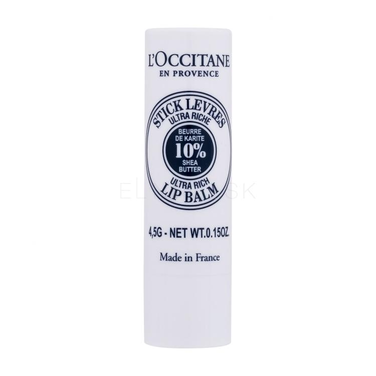 L&#039;Occitane Shea Butter Ultra Rich Lip Balm Stick Balzam na pery pre ženy 4,5 g