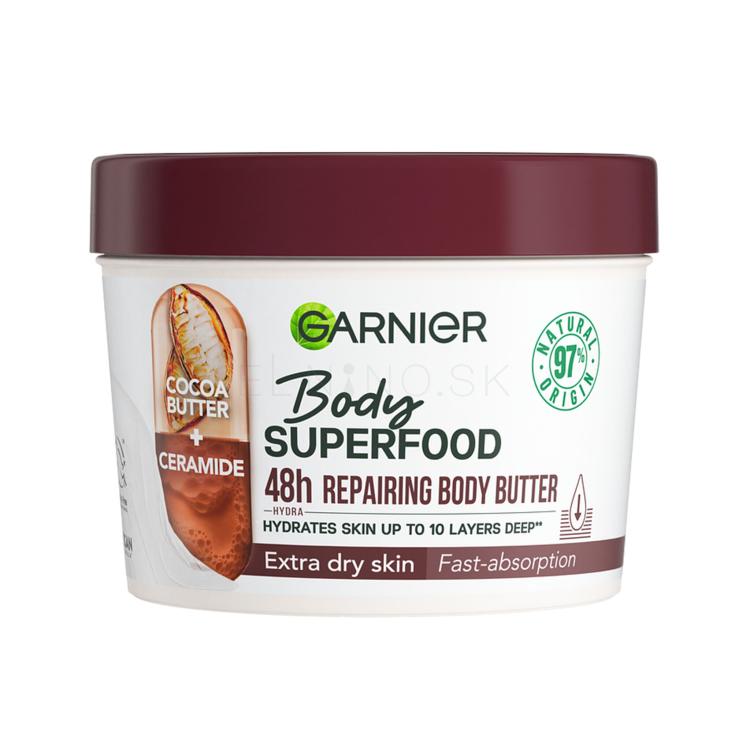 Garnier Body Superfood 48h Repairing Butter Cocoa + Ceramide Telové maslo pre ženy 380 ml