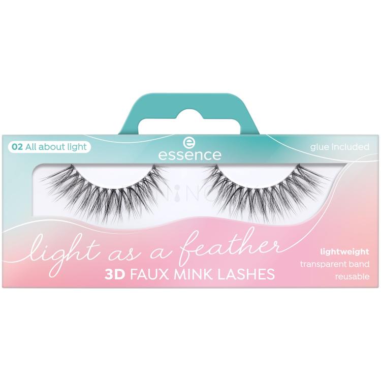 Essence Light As A Feather 3D Faux Mink 02 All About Light Umelé mihalnice pre ženy 1 ks