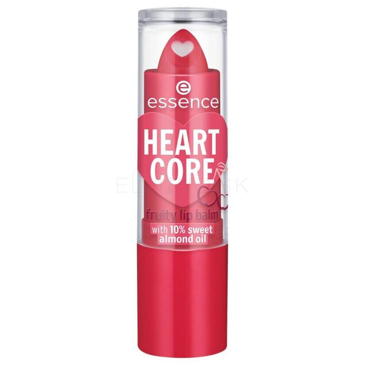 Essence Heart Core Fruity Lip Balm Balzam na pery pre ženy 3 g Odtieň 01 Crazy Cherry