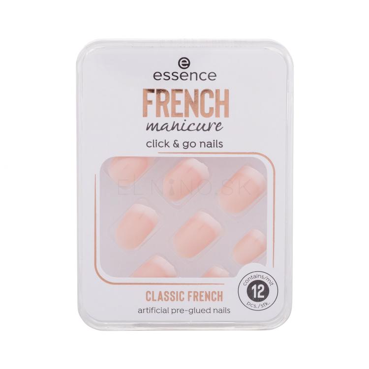 Essence French Manicure Click &amp; Go Nails Umelé nechty pre ženy Odtieň 01 Classic French Set