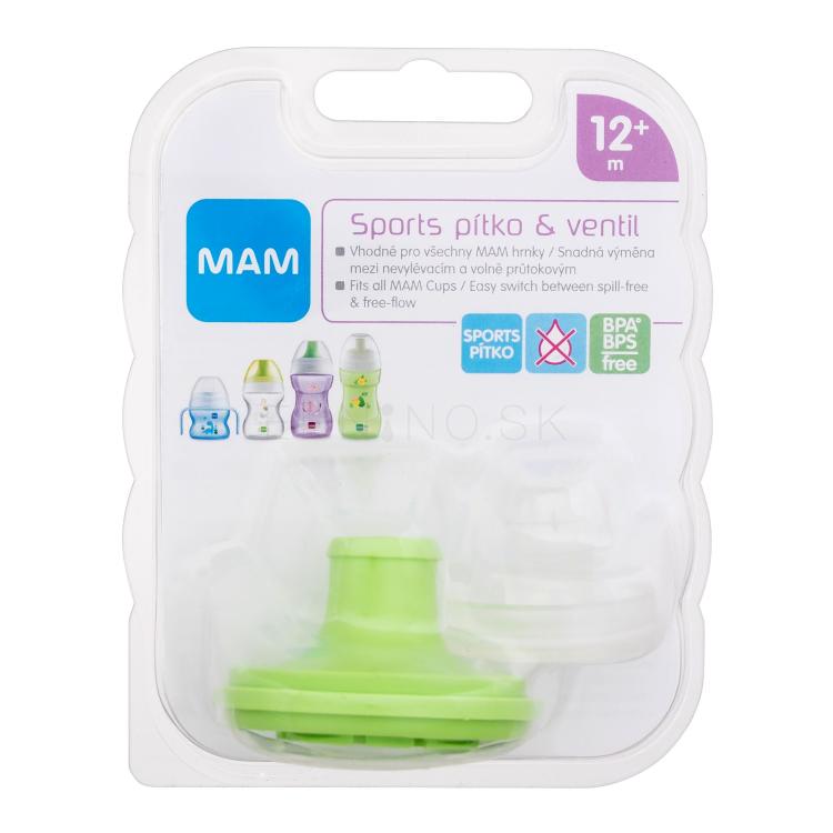 MAM Spout &amp; Valve Sports 12m+ Green Šálka pre deti 1 ks