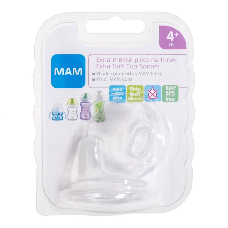 MAM Teat Extra Soft Cup Spouts 4m+ Cumlík na fľašu pre deti 2 ks
