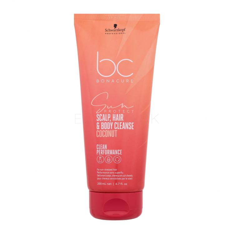 Schwarzkopf Professional BC Bonacure Sun Protect Scalp, Hair &amp; Body Cleanse Coconut Šampón pre ženy 200 ml