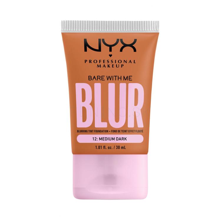 NYX Professional Makeup Bare With Me Blur Tint Foundation Make-up pre ženy 30 ml Odtieň 12 Medium Dark