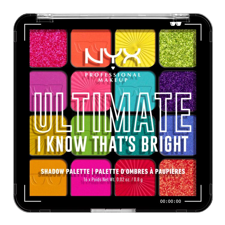 NYX Professional Makeup Ultimate I Know That´s Bright Očný tieň pre ženy 12,8 g