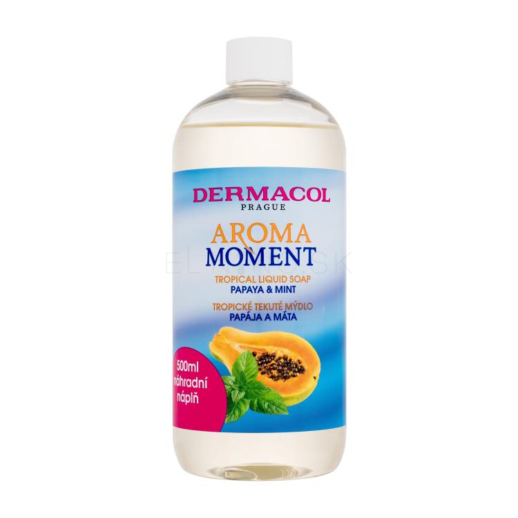 Dermacol Aroma Moment Papaya &amp; Mint Tropical Liquid Soap Tekuté mydlo Náplň 500 ml