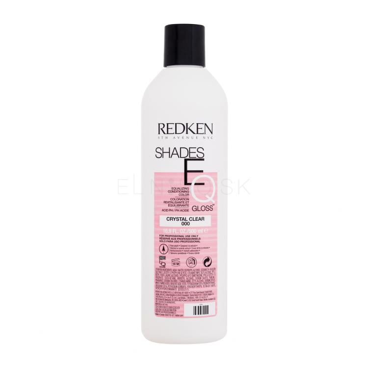 Redken Shades EQ Gloss Equalizing Conditioning Color Farba na vlasy pre ženy 500 ml Odtieň 000 Crystal Clear