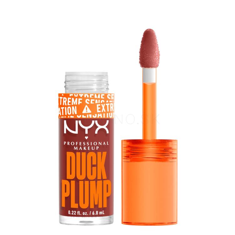 NYX Professional Makeup Duck Plump Lesk na pery pre ženy 6,8 ml Odtieň 06 Brick Of Time