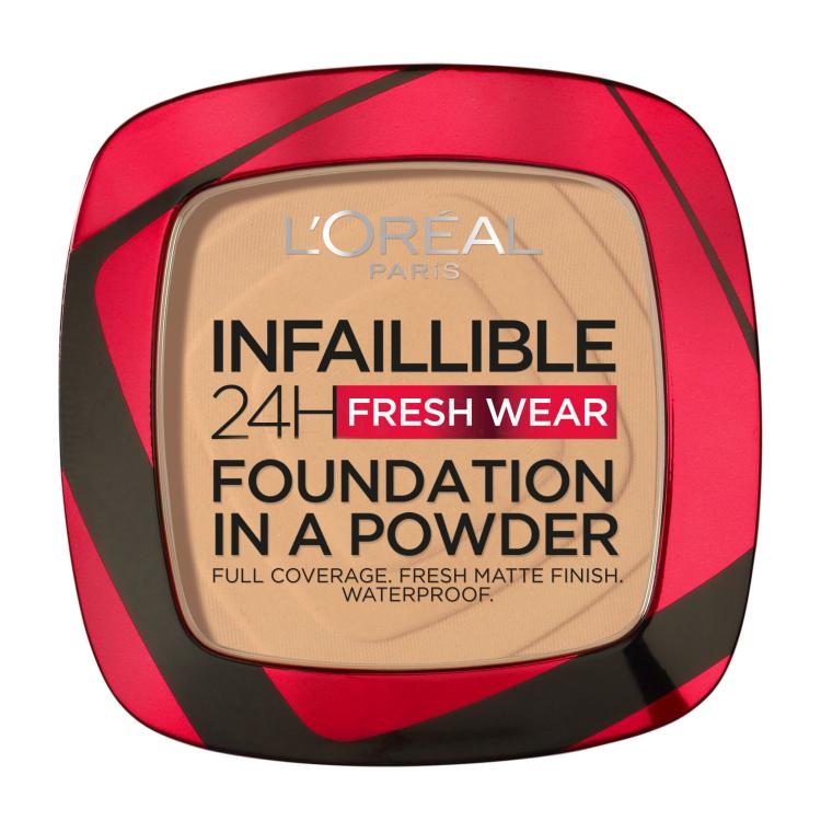 L&#039;Oréal Paris Infaillible 24H Fresh Wear Foundation In A Powder Make-up pre ženy 9 g Odtieň 250 Radiant Sand