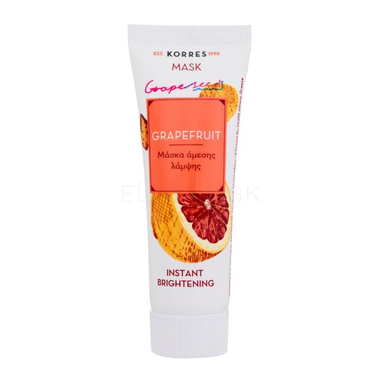 Korres Grapefruit Instant Brightening Mask Pleťová maska pre ženy 18 ml