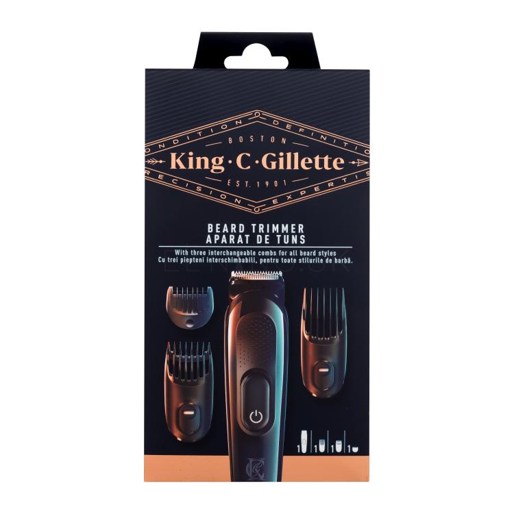 Gillette King C. Beard Trimmer Holiaci strojček pre mužov 1 ks poškodená krabička