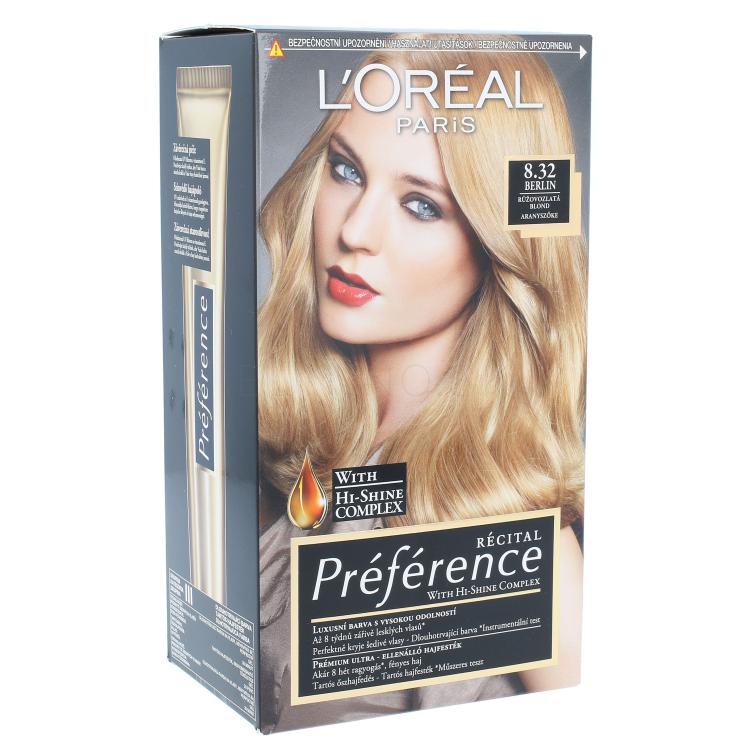 L&#039;Oréal Paris Préférence Farba na vlasy pre ženy 60 ml Odtieň 8.32 Berlin