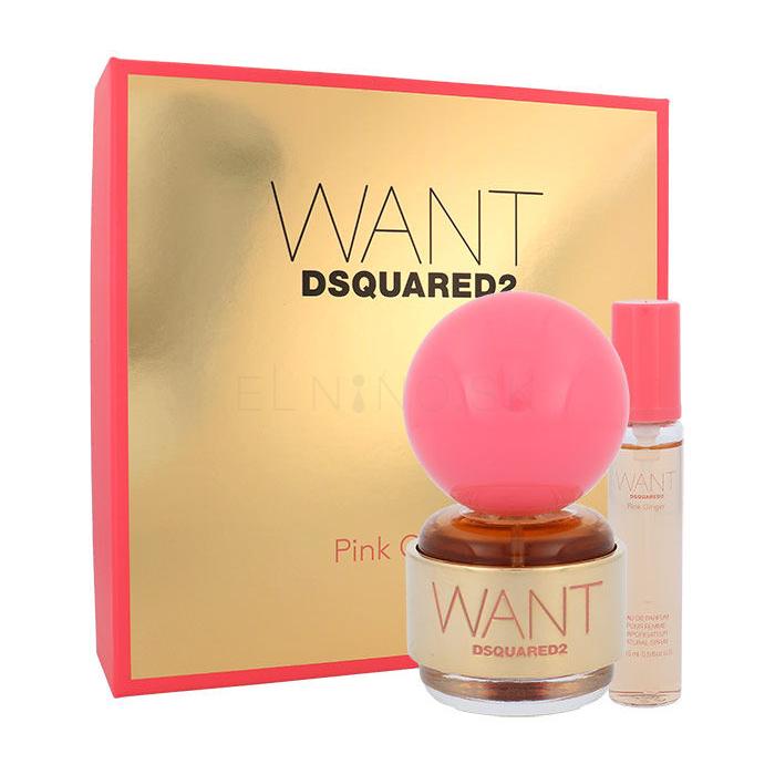 Dsquared2 Want Pink Ginger Darčeková kazeta parfumovaná voda 50 ml + parfumovaná voda 15 ml