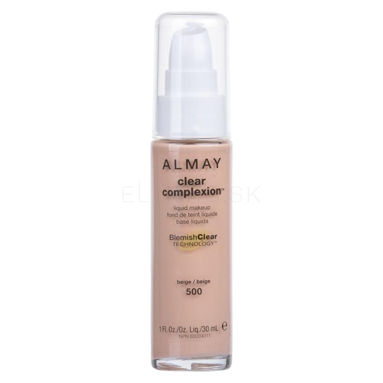 Almay Clear Complexion Make-up pre ženy 30 ml Odtieň 500 Beige