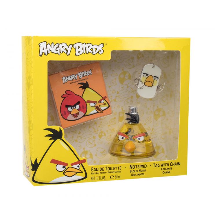 Angry Birds Angry Birds Yellow Bird Darčeková kazeta toaletná voda 50 ml + poznámkový blok + prívesok na krk