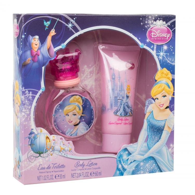 Disney Princess Cinderella Darčeková kazeta toaletná voda 30 ml + telové mlieko 60 ml poškodená krabička