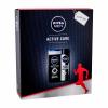 Nivea Men Active Clean Darčeková kazeta sprchovací gél 250 ml + antiperspirant Men Invisible Black &amp; White Original 150 ml