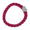 By Eloise London Woven Silver Heart Gumička na vlasy pre ženy 1 ks Odtieň Magenta