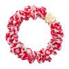 By Eloise London Silk Scrunchie Gold Heart Gumička na vlasy pre ženy 1 ks Odtieň Red Leopard