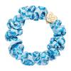 By Eloise London Silk Scrunchie Gold Heart Gumička na vlasy pre ženy 1 ks Odtieň Blue Leopard